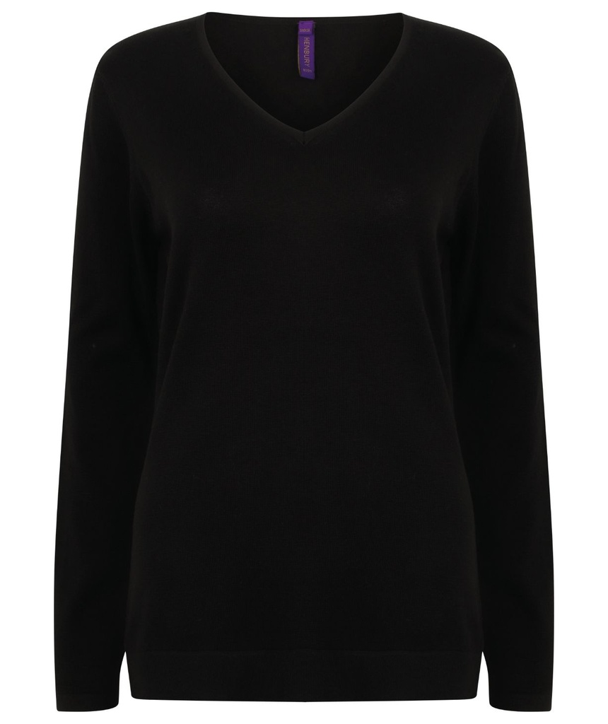 Long v outlet neck jumper ladies